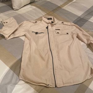 Boys lrg clothing zip up shirt/lightweight jacket.